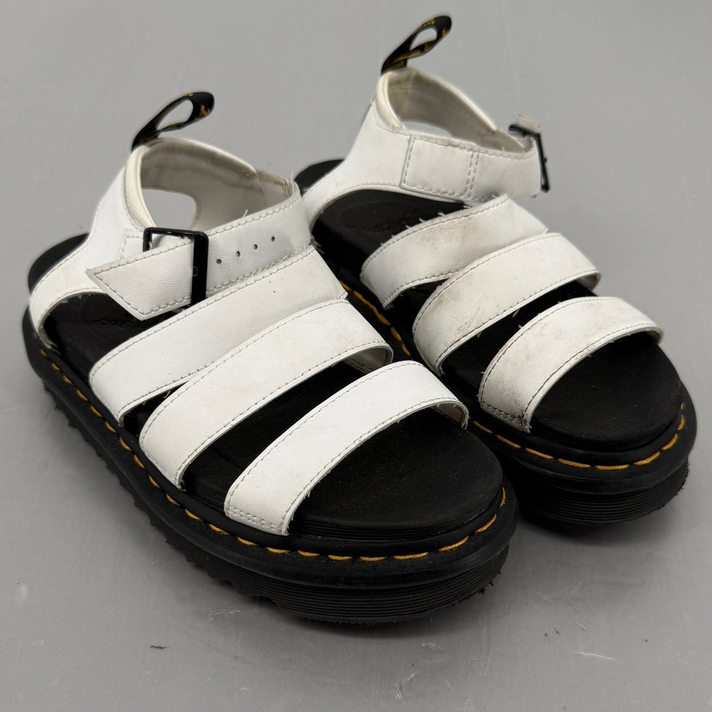 Dr. Martens Blaire White Leather Platform Gladiator Sandals Womens 6 US 4 UK